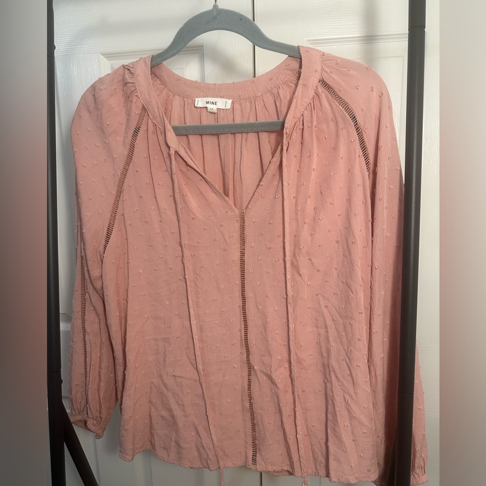 Mine Women's Blush Textured Blouse